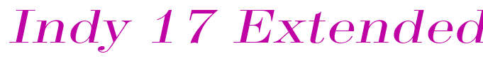 Indy 17 Extended Italic